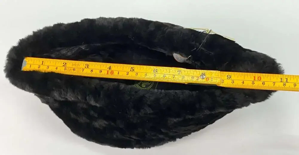 NOS Vintage 1971 Soviet USSR Mouton Fur Hat TRUD Moscow Beryozka Tags Size 59